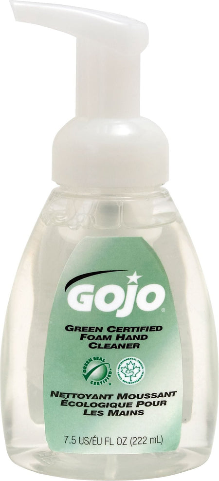 GOJO Green Certified Foam Hand Cleaner, Pump Bottle, Unscented, 7.5 oz., 6/CT