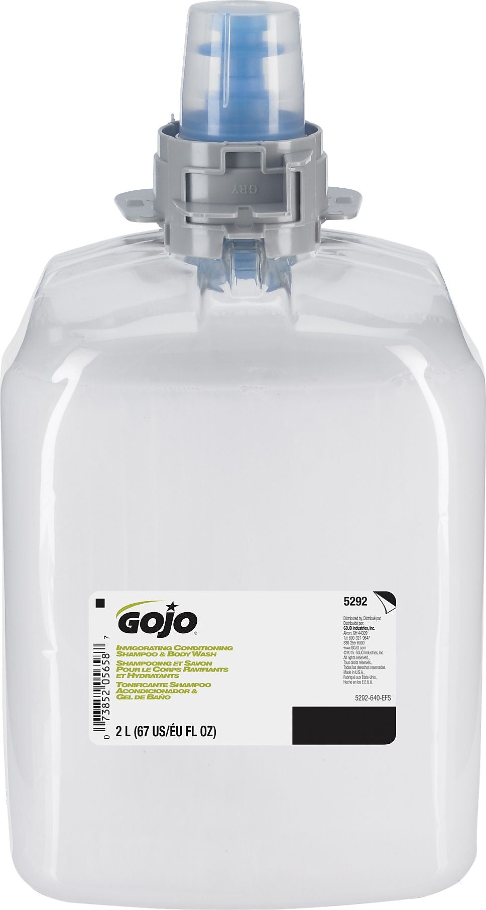 GOJO Invigorating Conditioning Shampoo and Body Wash, Citrus Ginger Scent, 2000 mL Refill for FMX-20, 2/Carton