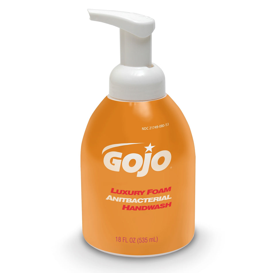 GOJO Luxury Antibacterial Foaming Hand Soap, Orange Blossom, 18 oz.