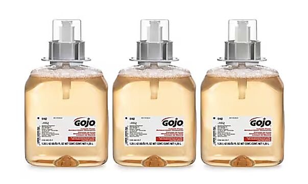 GOJO Luxury Foam Antibacterial Handwash Refill, Orange Blossom, 42 oz., 3/Carton