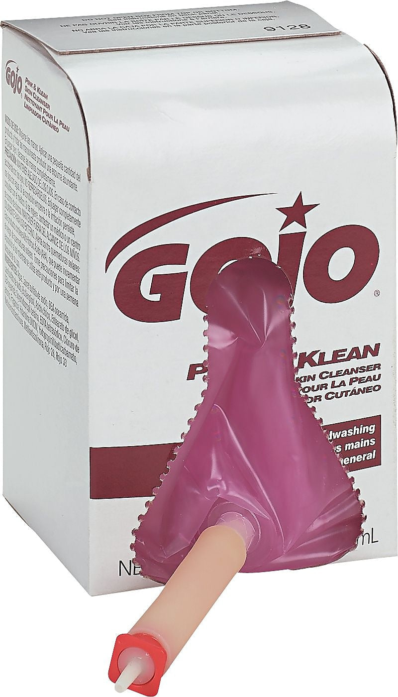 GOJO Pink & Klean Skin Cleanser Industrial Hand Soap, Floral Scent, 800mL Refill