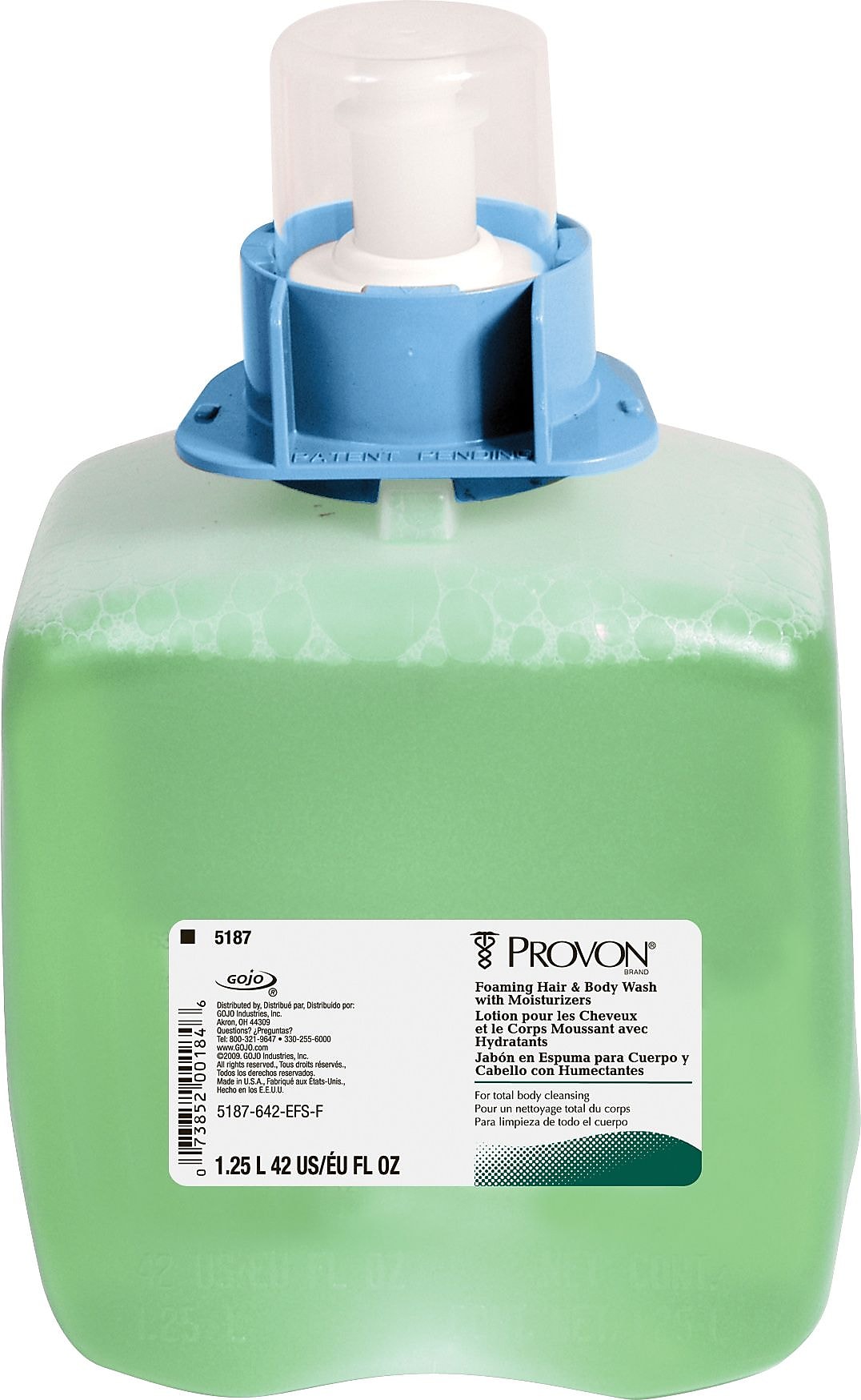 Gojo Provon® Foaming Hair & Body Wash with Moisturizers FMX Refill, Cucumber Melon, 1,250 ml, 3/Ct