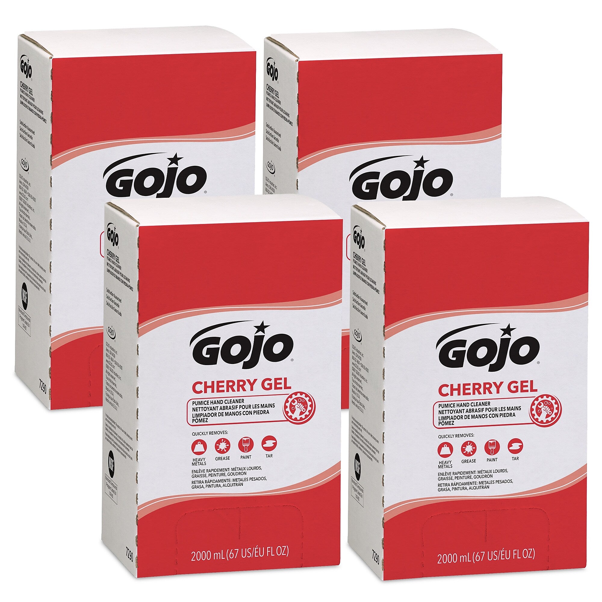 GOJOLiquid Hand Soap Refill for PRO TDX Dispenser, Cherry Scent, 4/Carton