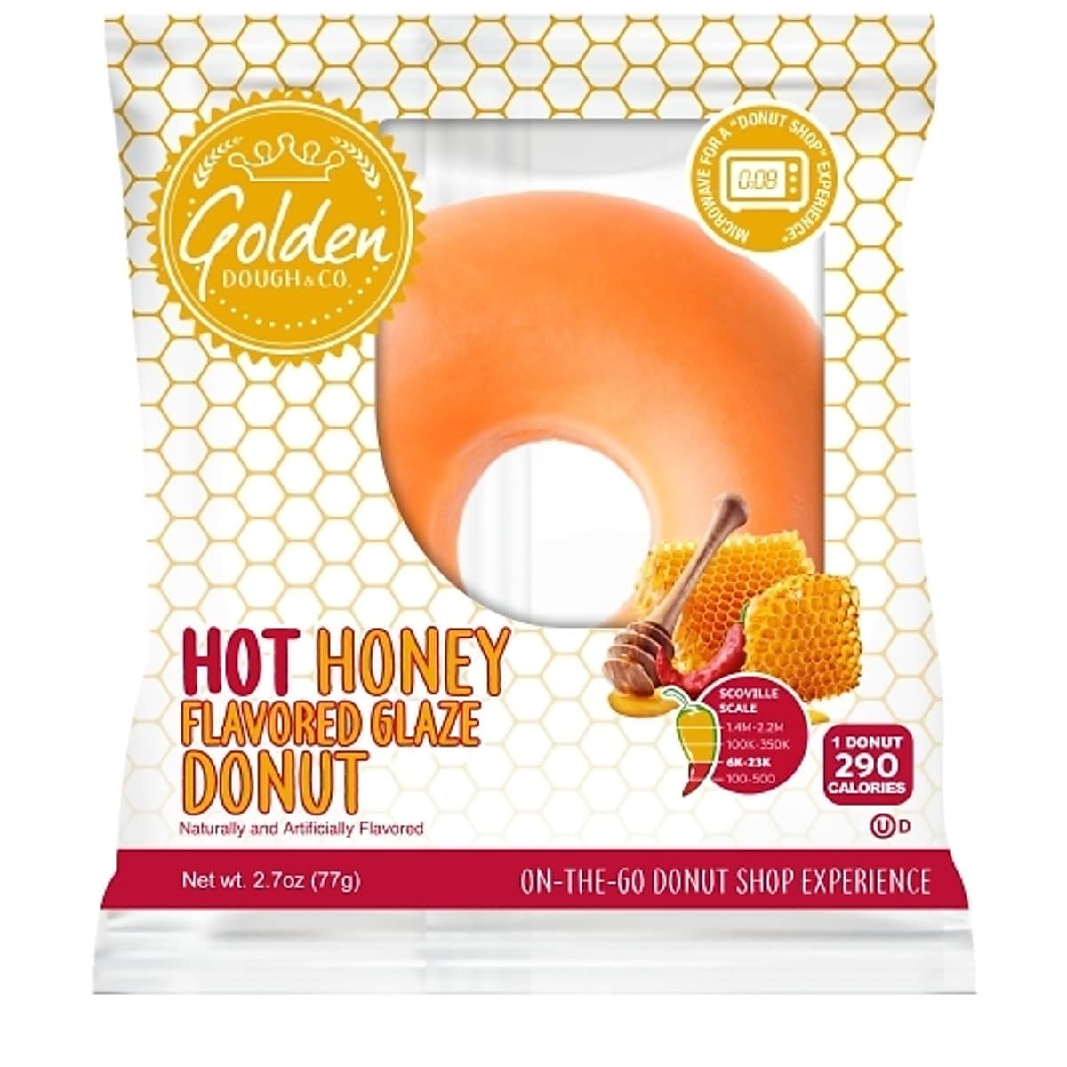 Golden Dough Hot Honey Glaze Donut, 2.7 Oz.