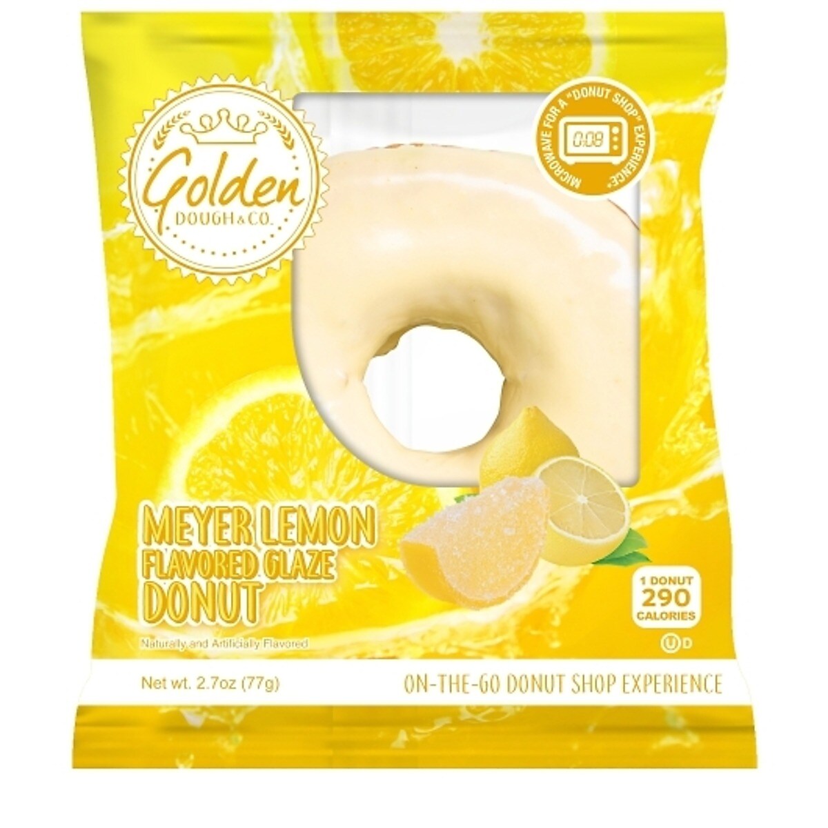 Golden Dough Meyer Lemon Glazed Donut, 2.7 Oz.