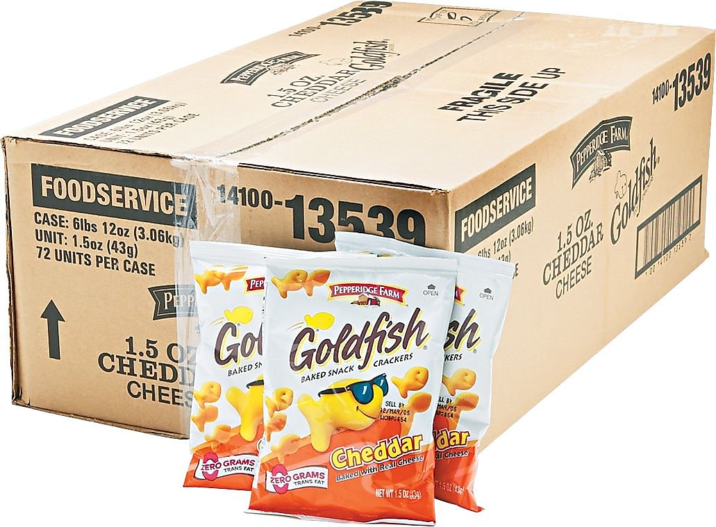 Goldfish Cheddar Crackers, 1.5 oz., 72 Packs/Box