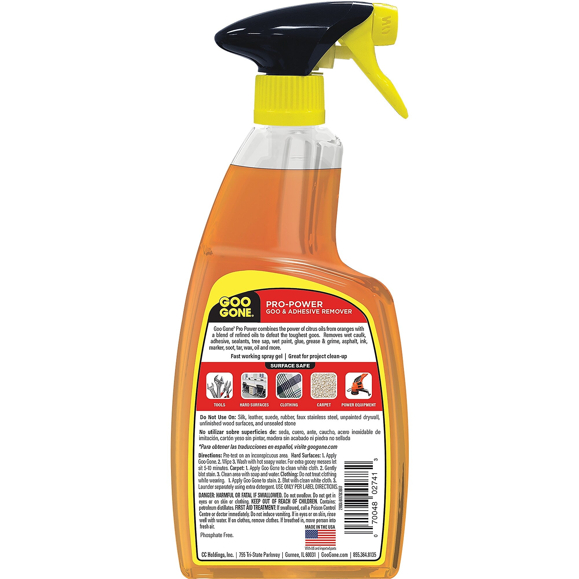 Goo Gone Pro-Power Goo & Adhesive Remover, Citrus, 24oz