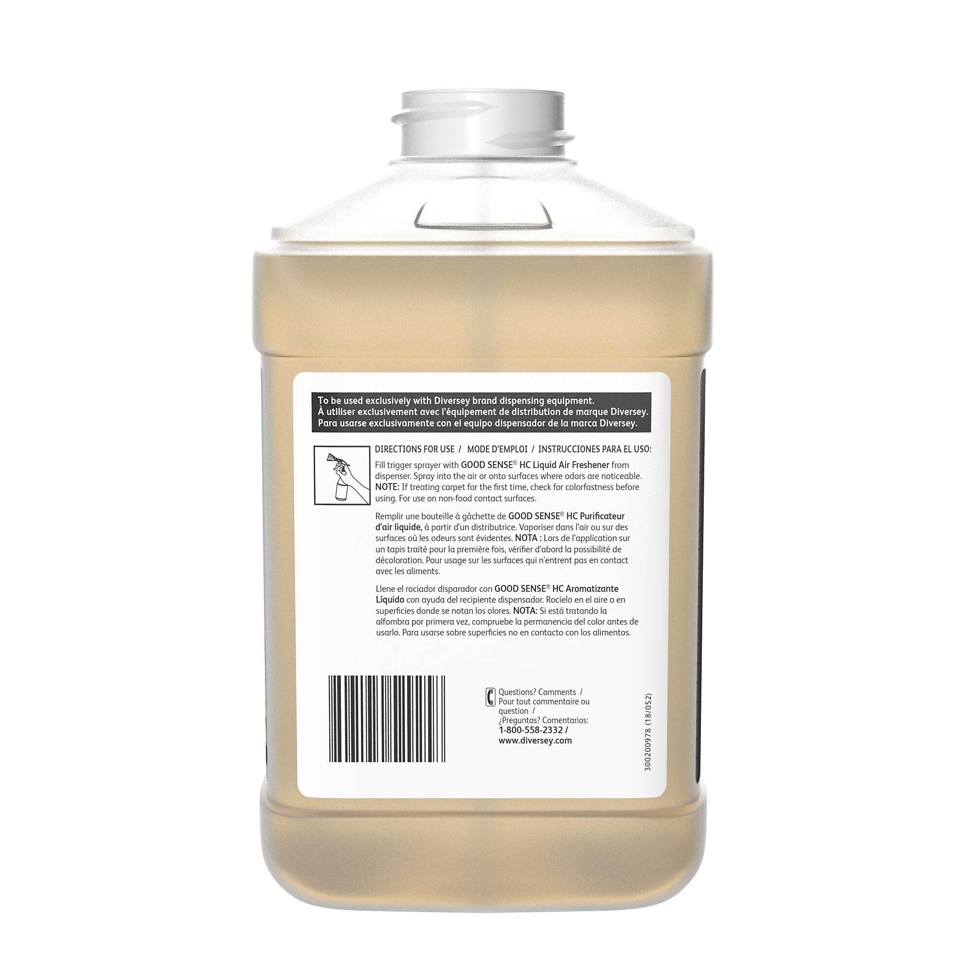 Good Sense HC Air Freshener for Diversey J-Fill, Green Apple, 2.5 L / 2.64 U.S. Qt., 2/Carton