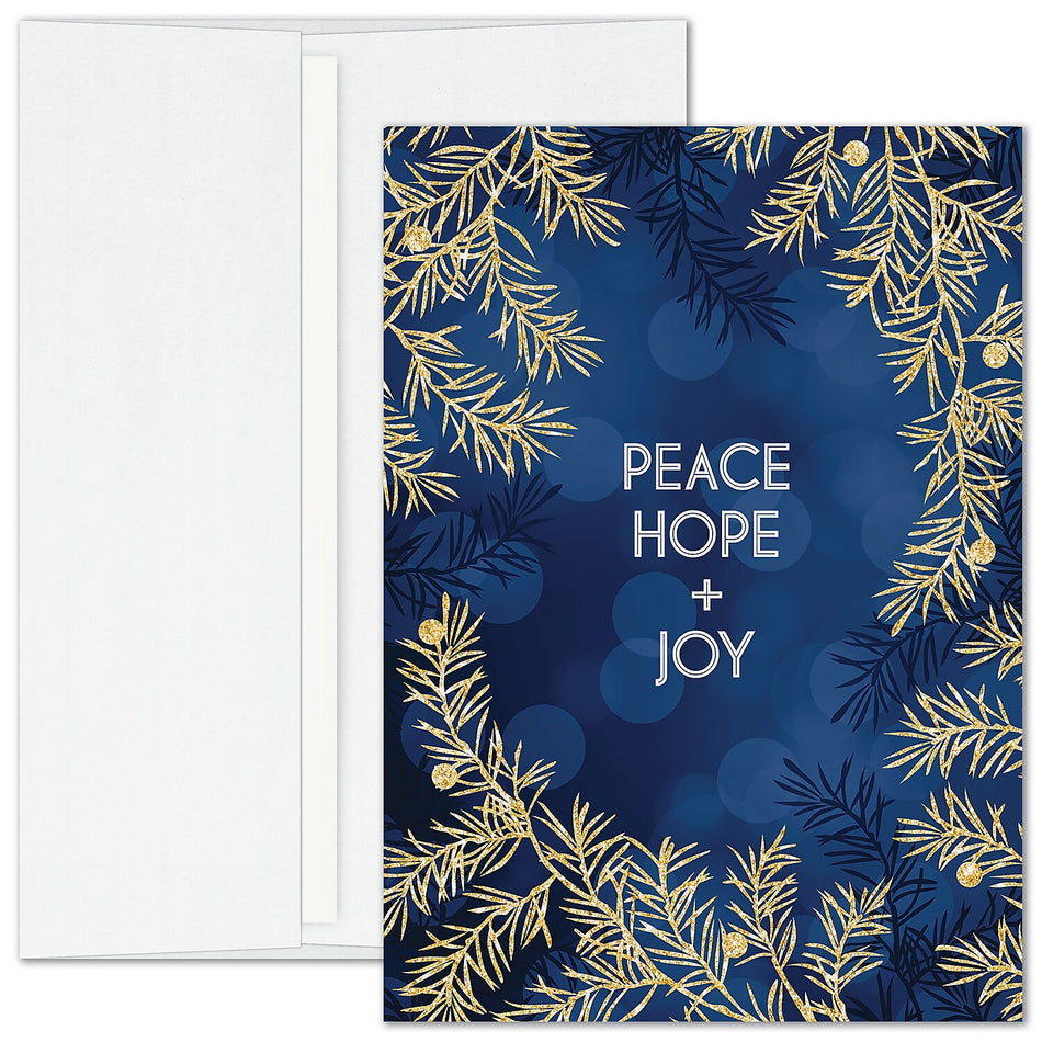 "Goodwill Happiness" Holiday Card w/ White Unlined Recycled Envelope, 100/BX