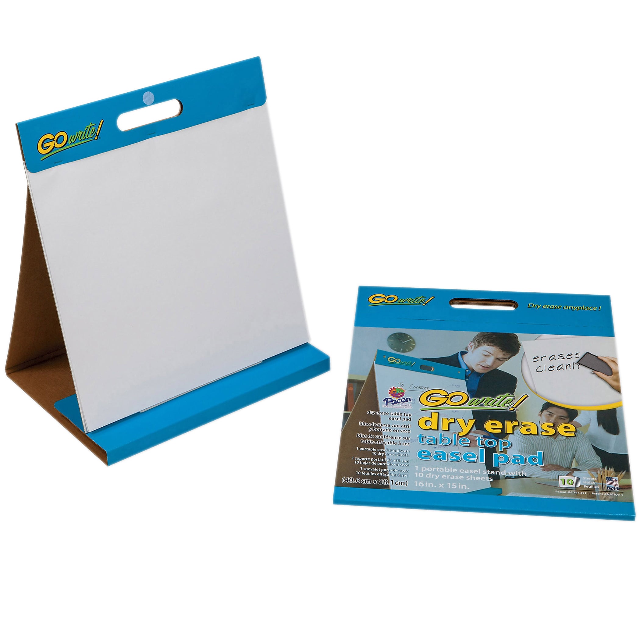 GoWrite! Tabletop Easel Pad, 15" x 16", 10 Sheets/Pad