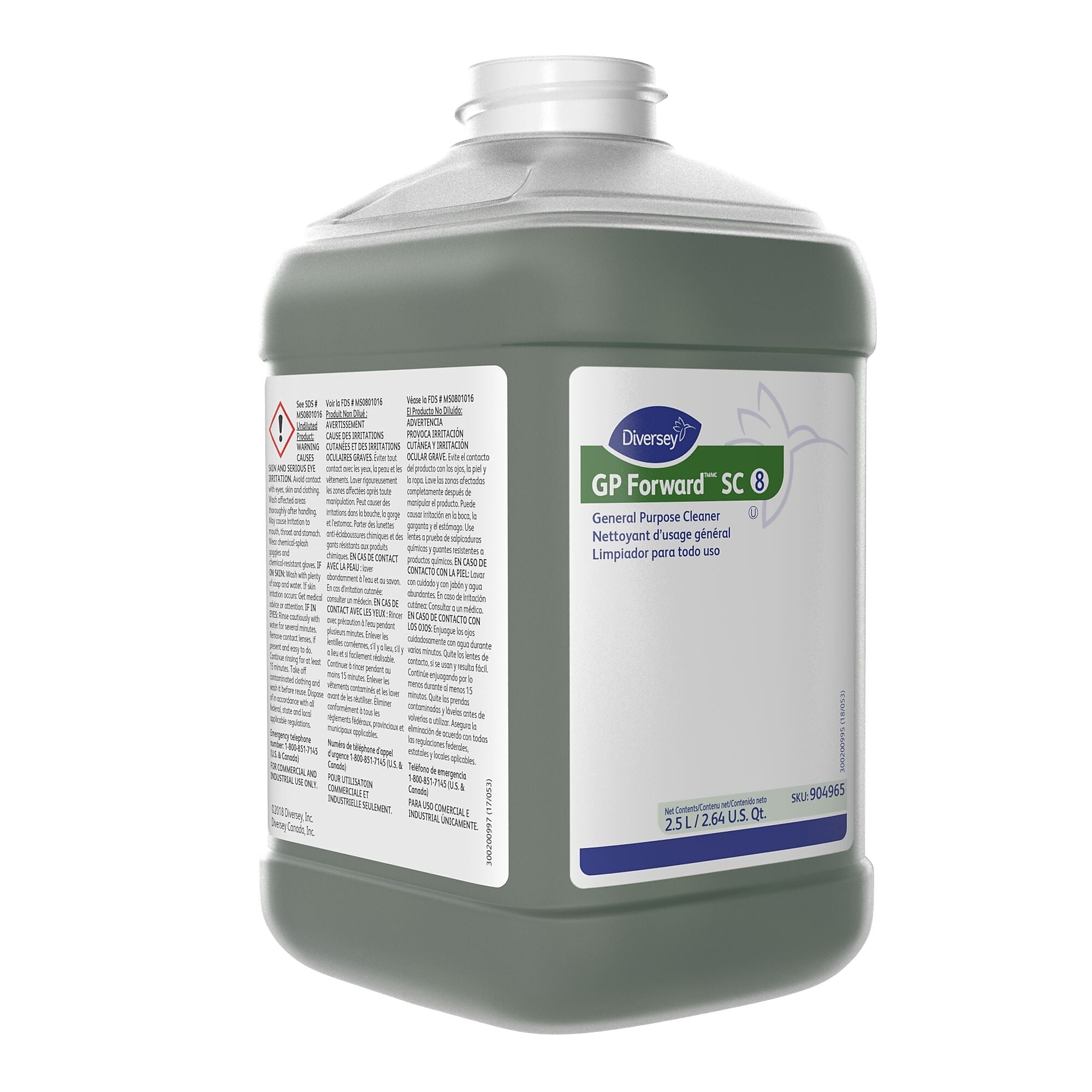 GP Forward SC 8 Multipurpose Cleaner for Diversey J-Fill, Citrus, 84.5 Fl.Oz., 2/Carton