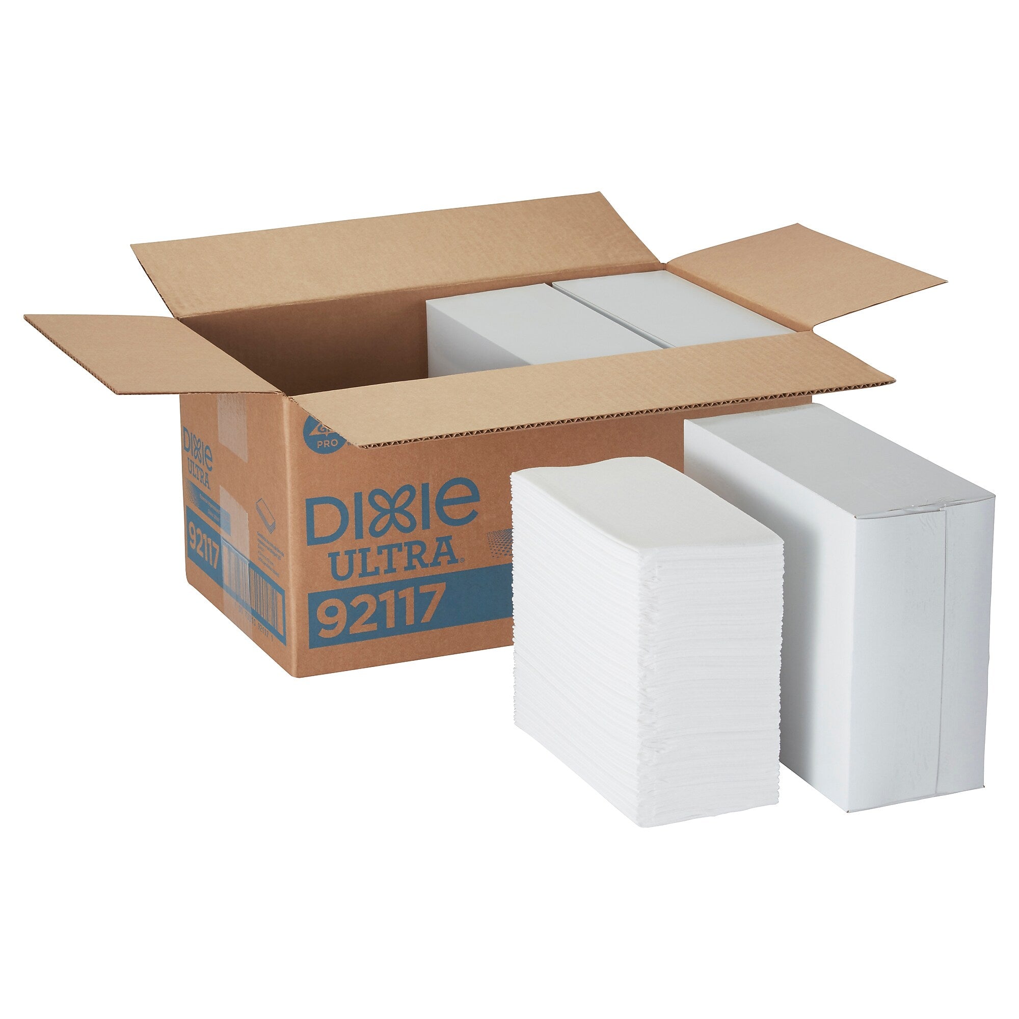 GP Linen Dinner Napkins, One-Ply, White, 100 Napkins/Pack, 4 Packs/Carton