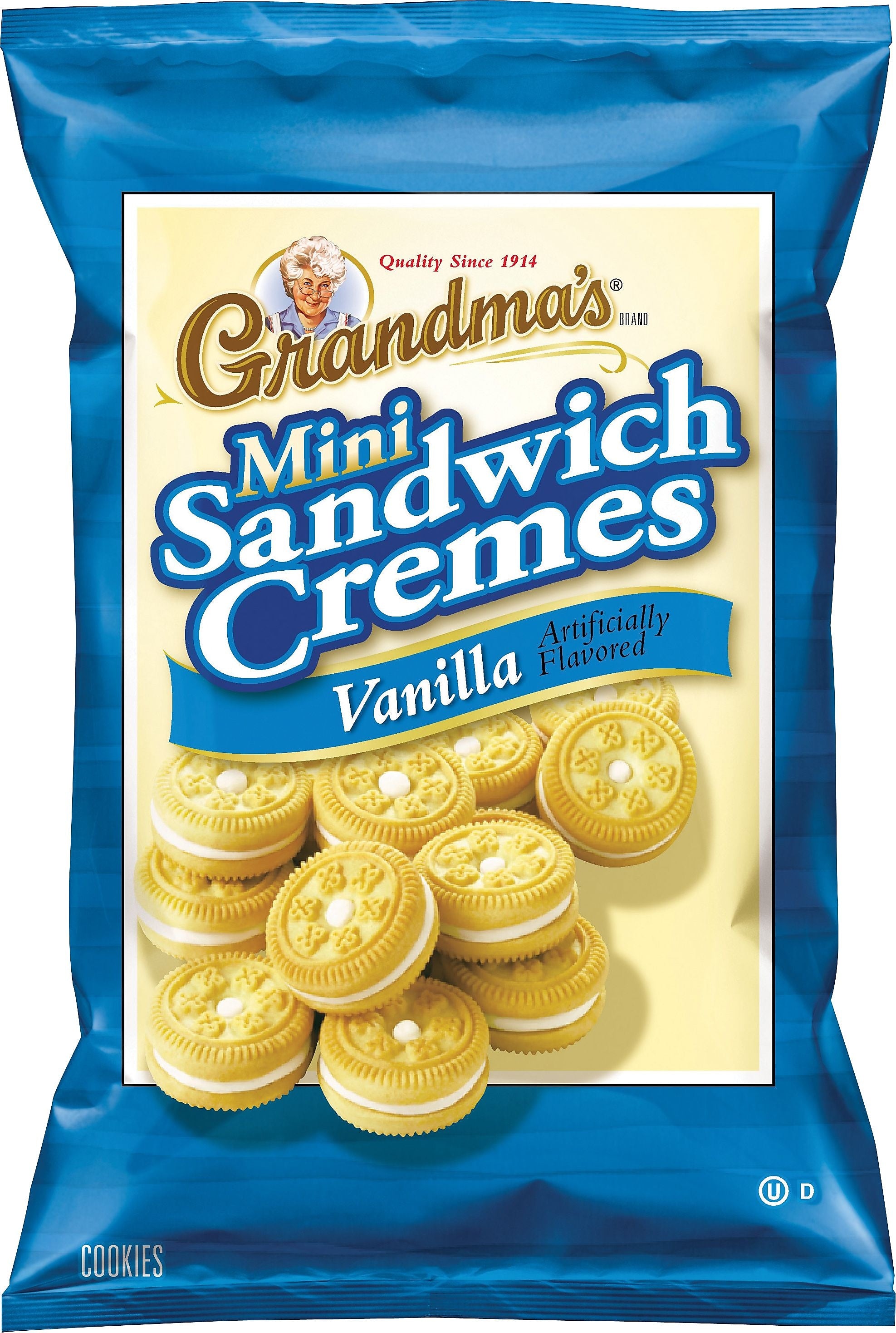 Grandma's Mini Vanilla Creme Cookies, 3.71 oz, 24/Carton