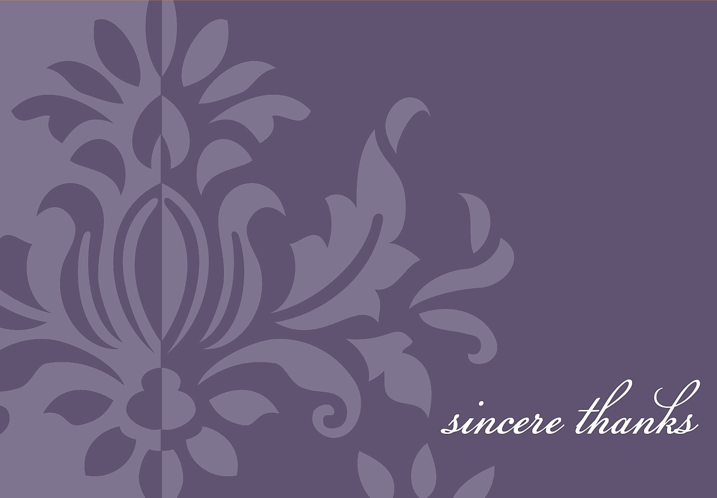 Great Papers! Amethyst Flourish Thank You Cards, 24/Pack
