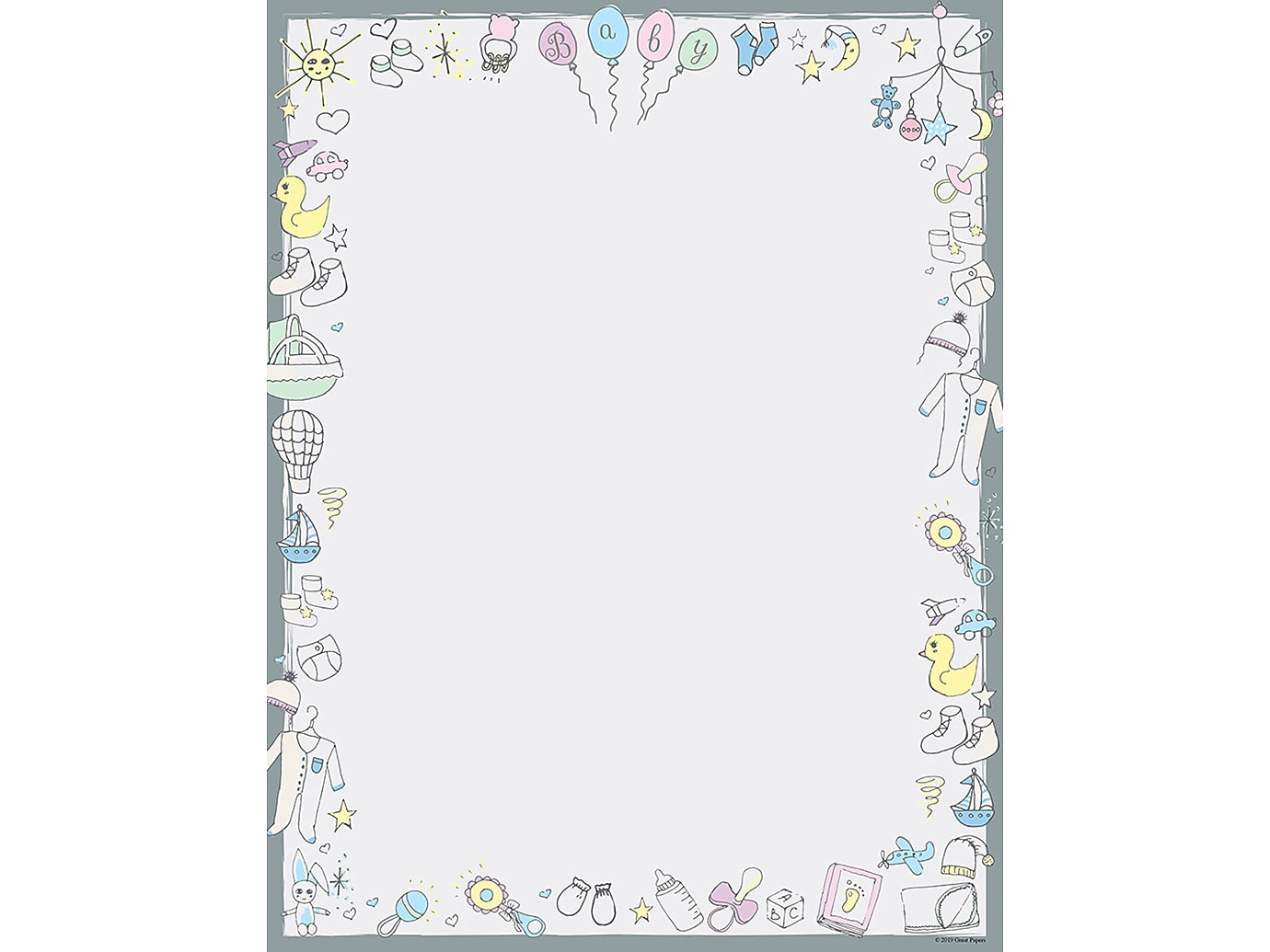 Great Papers! Baby Time Letterhead, Multicolor, 80/Pack