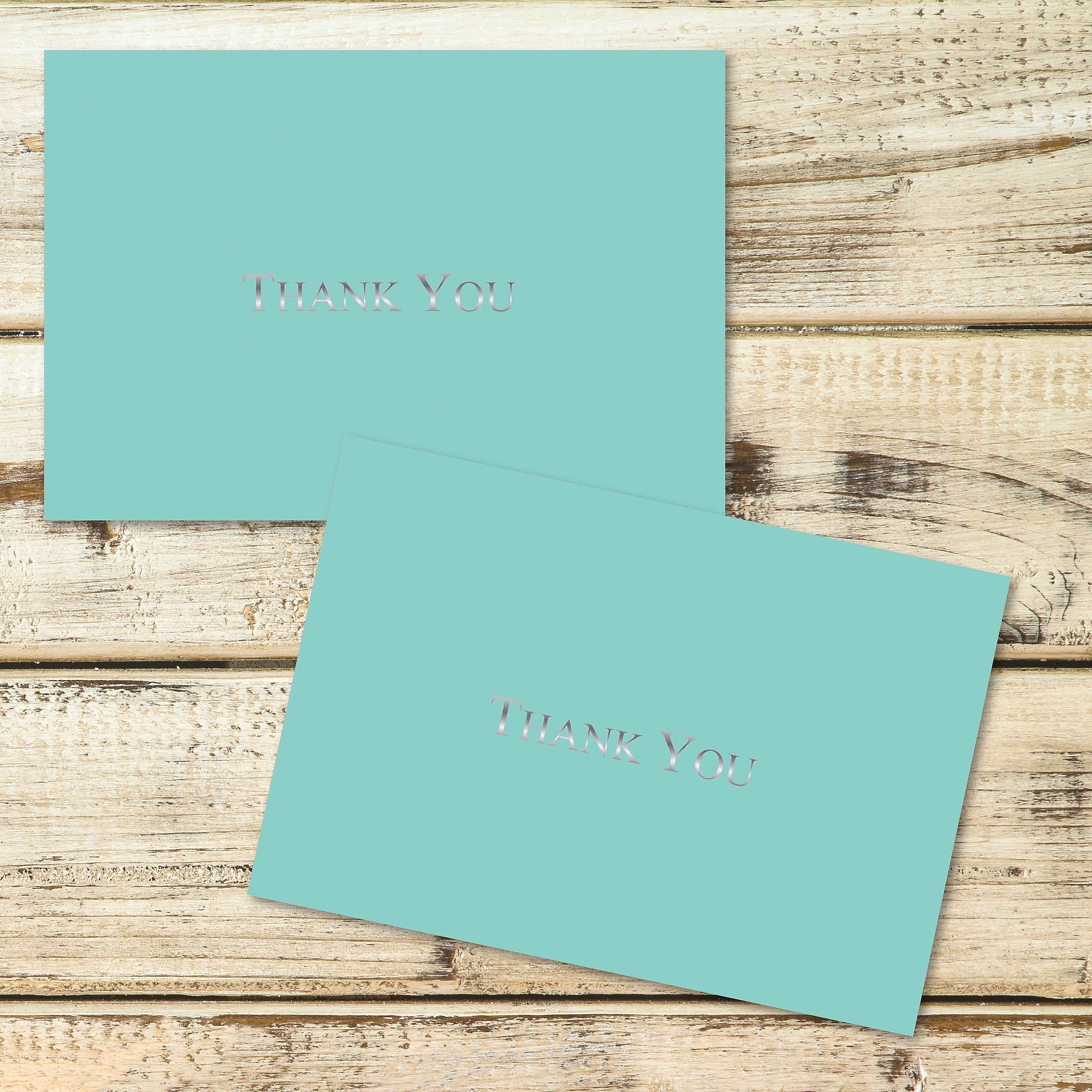 Great Papers! Bella Blue Foil Thank You Cards, 20/Pack
