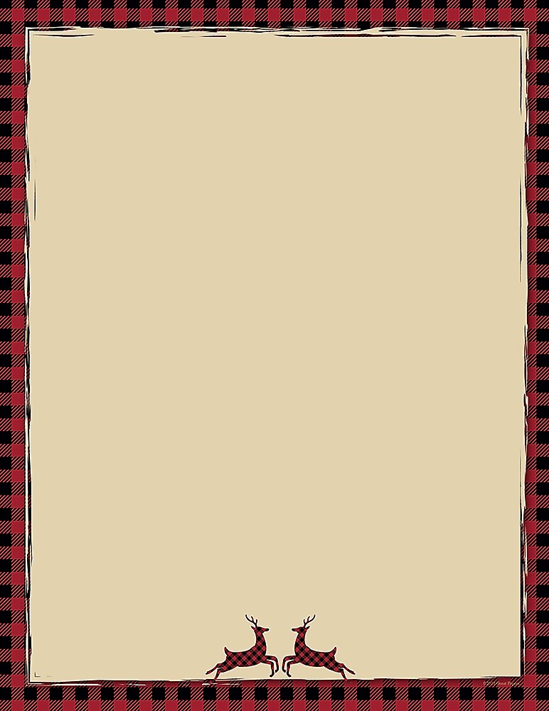 Great Papers!® Buffalo Red Reindeer Holiday Letterhead, 8.5