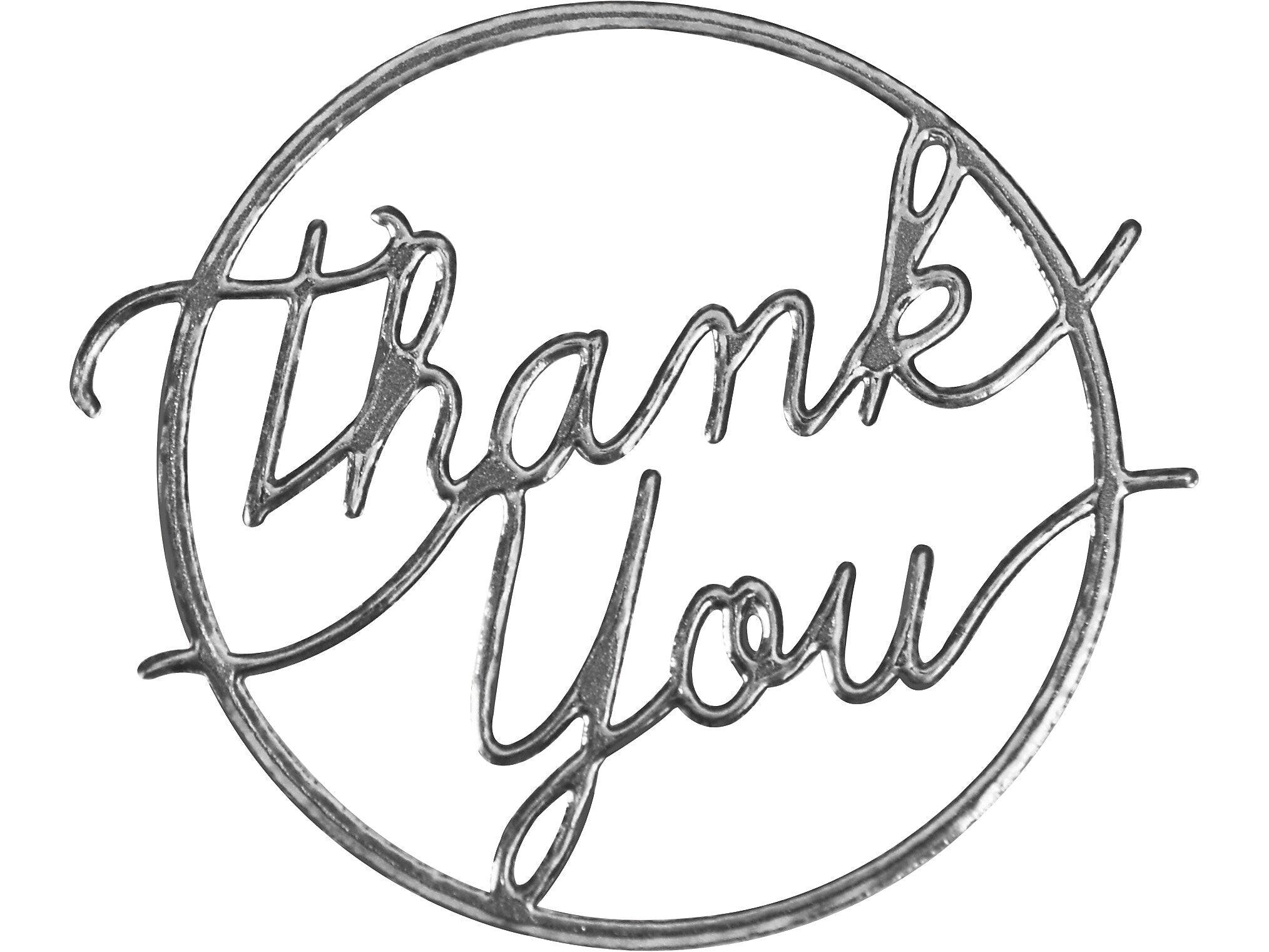 Great Papers! Delicate Touch Thank You Seals, Silver, 27/Pack