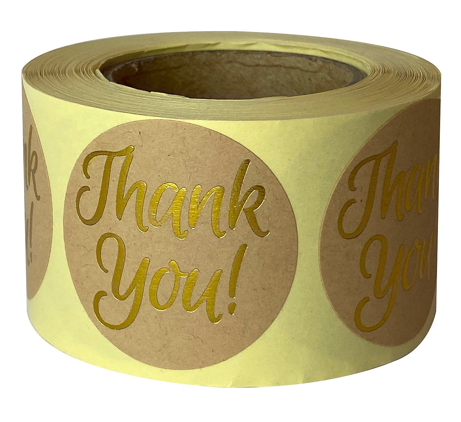 Great Papers! Foil Thank You Stickers on Kraft Paper, 1.57