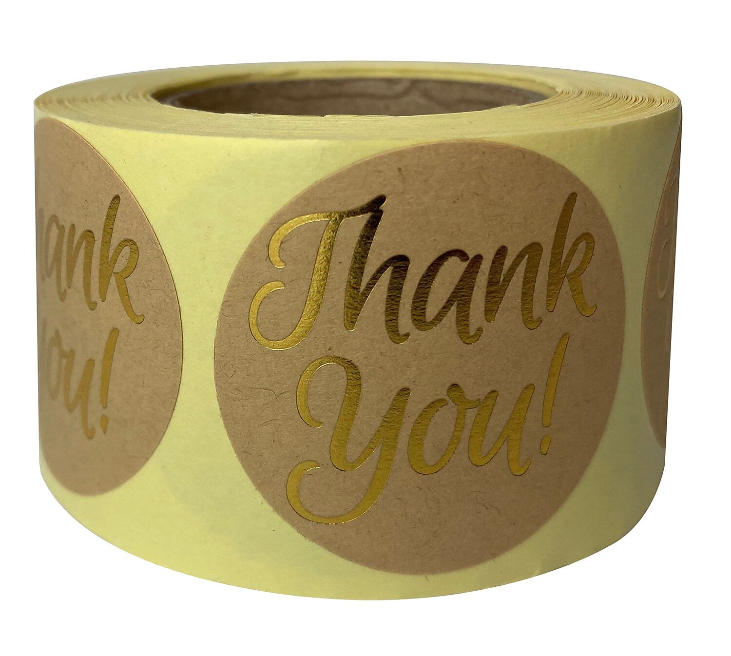 Great Papers! Foil Thank You Stickers on Kraft Paper, 1.57