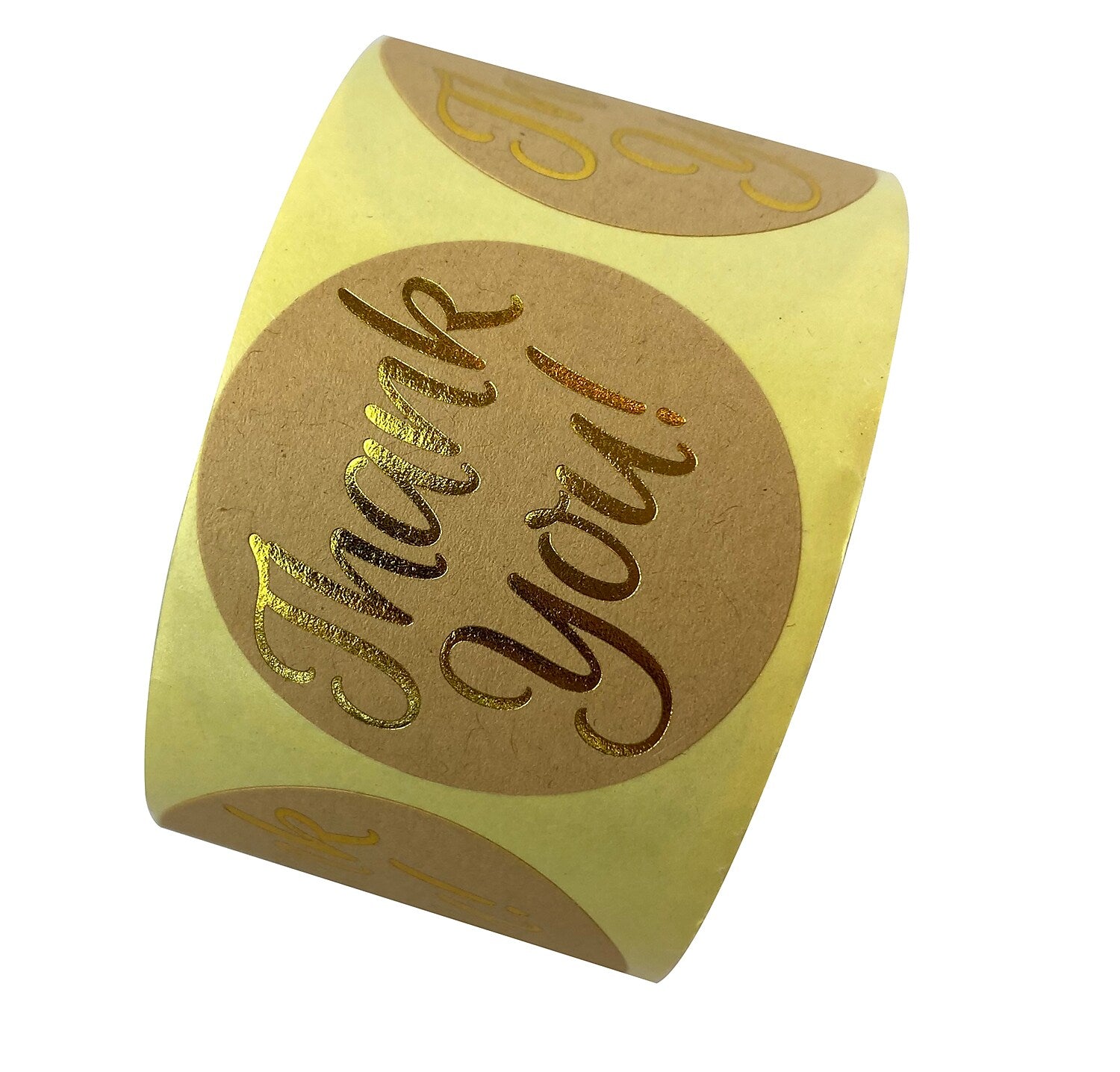 Great Papers! Foil Thank You Stickers on Kraft Paper, 1.57