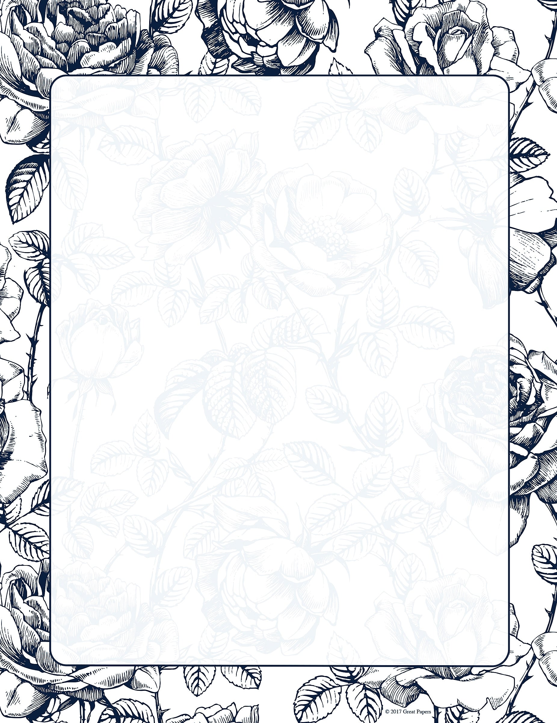 Great Papers!® French Rose Letterhead, 8.5
