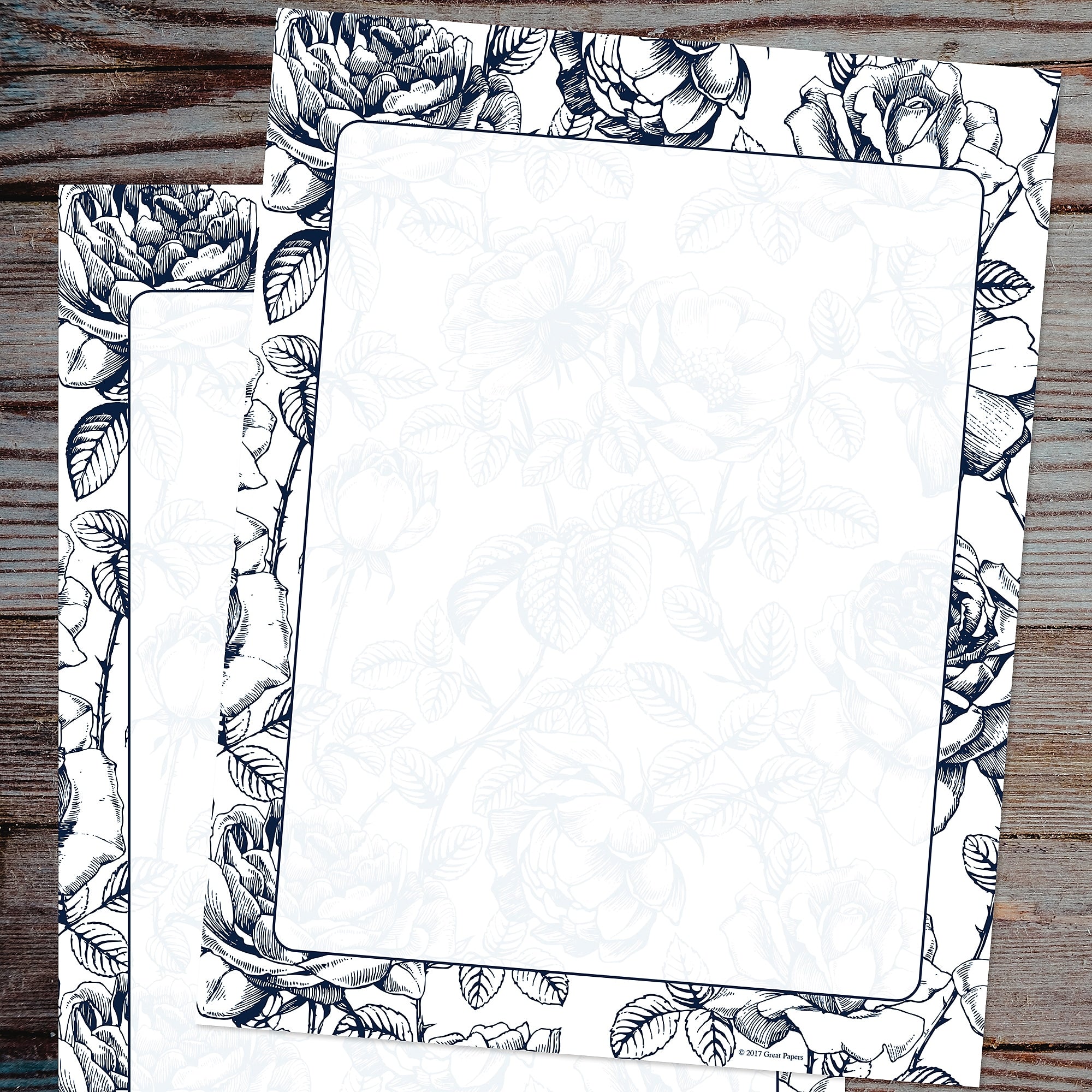 Great Papers!® French Rose Letterhead, 8.5