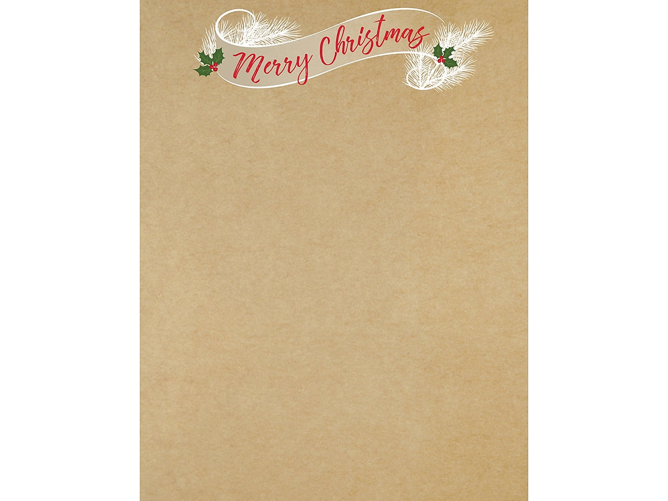 Great Papers! Golden Christmas Holiday Letterhead, Multicolor, 80/Pack