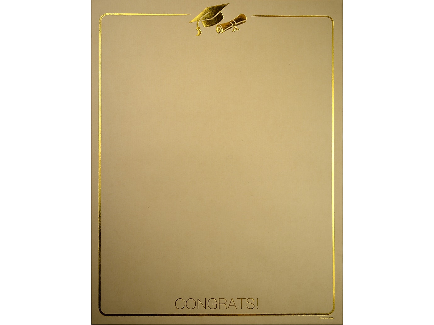 Great Papers! Graduation Letterhead, Golden Grad Foil, 40/Pack