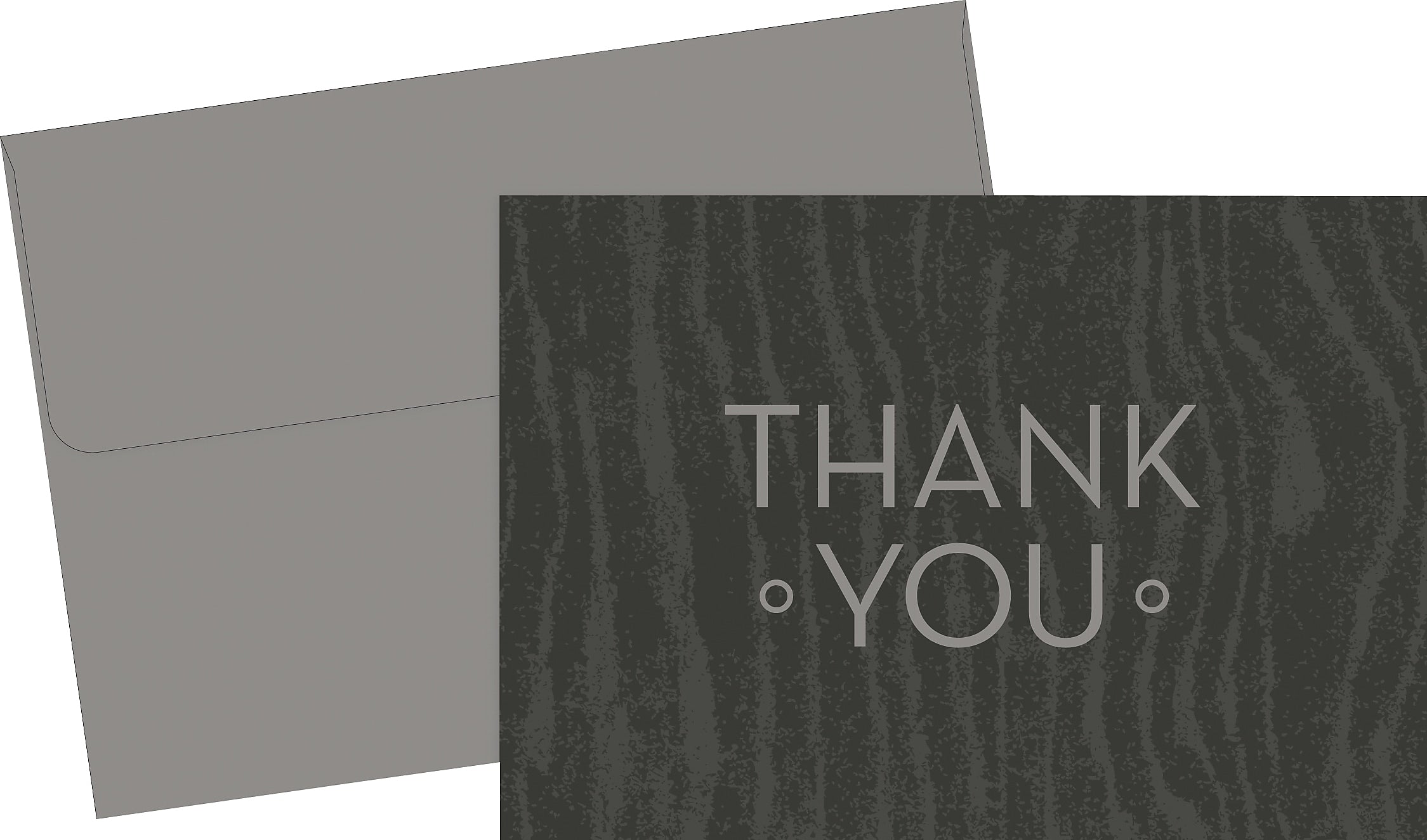 Great Papers Grey Woodgrain Thank You Cards, 20/Pack