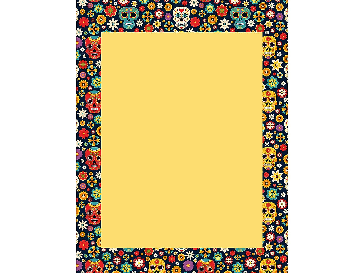 Great Papers Marigold And Sugar Skulls Holiday Letterhead, Multicolor, 50/Pack