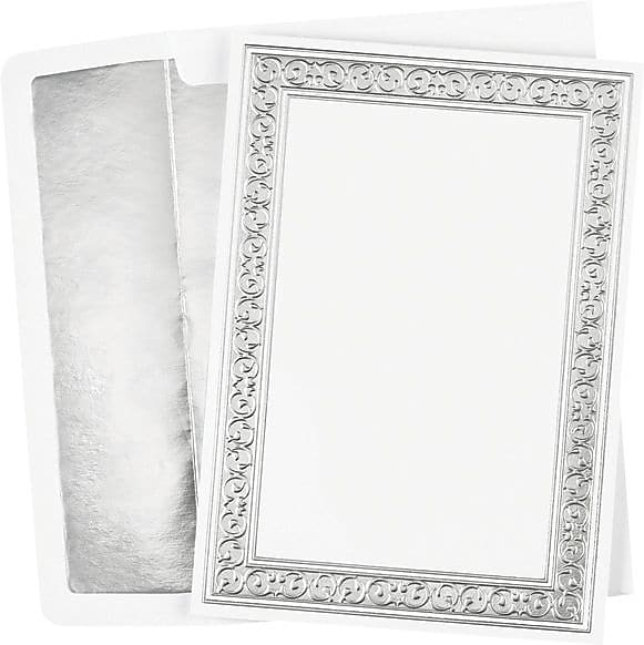 Great Papers® Silver Filigree Invitation Kit, 25/Pack