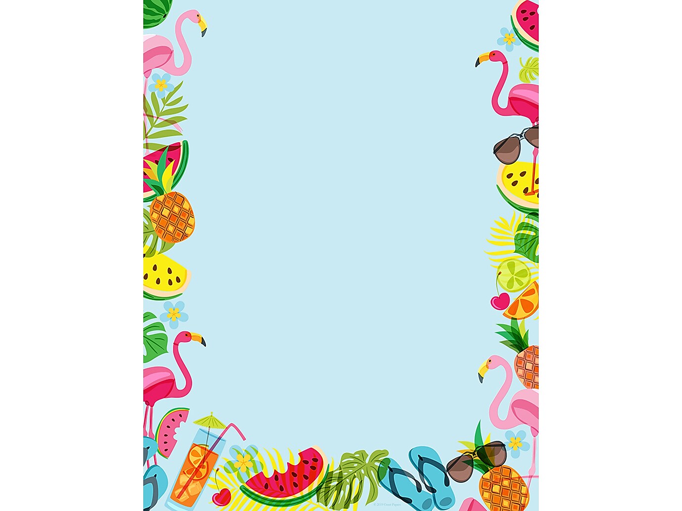 Great Papers! Tropical Vibes Letterhead, Multicolor, 80/Pack