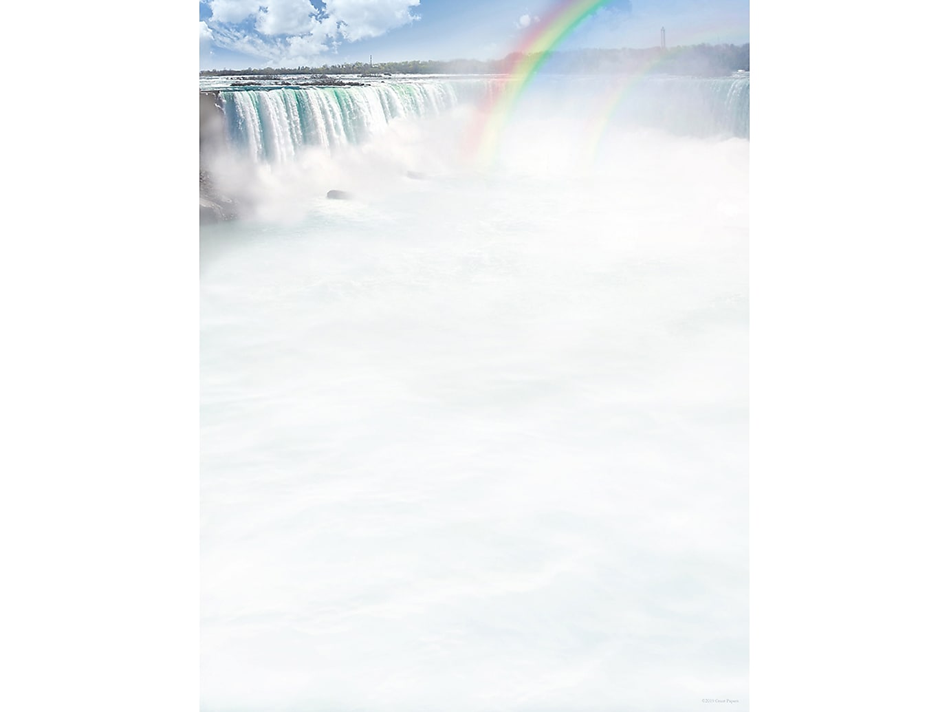 Great Papers! Waterfall Everyday Letterhead, Multicolor, 80/Pack
