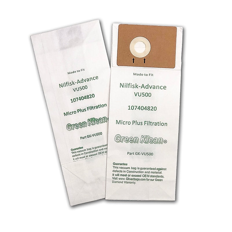 Green Klean® Replacement Vacuum Bags, Fits Advance VU500 12
