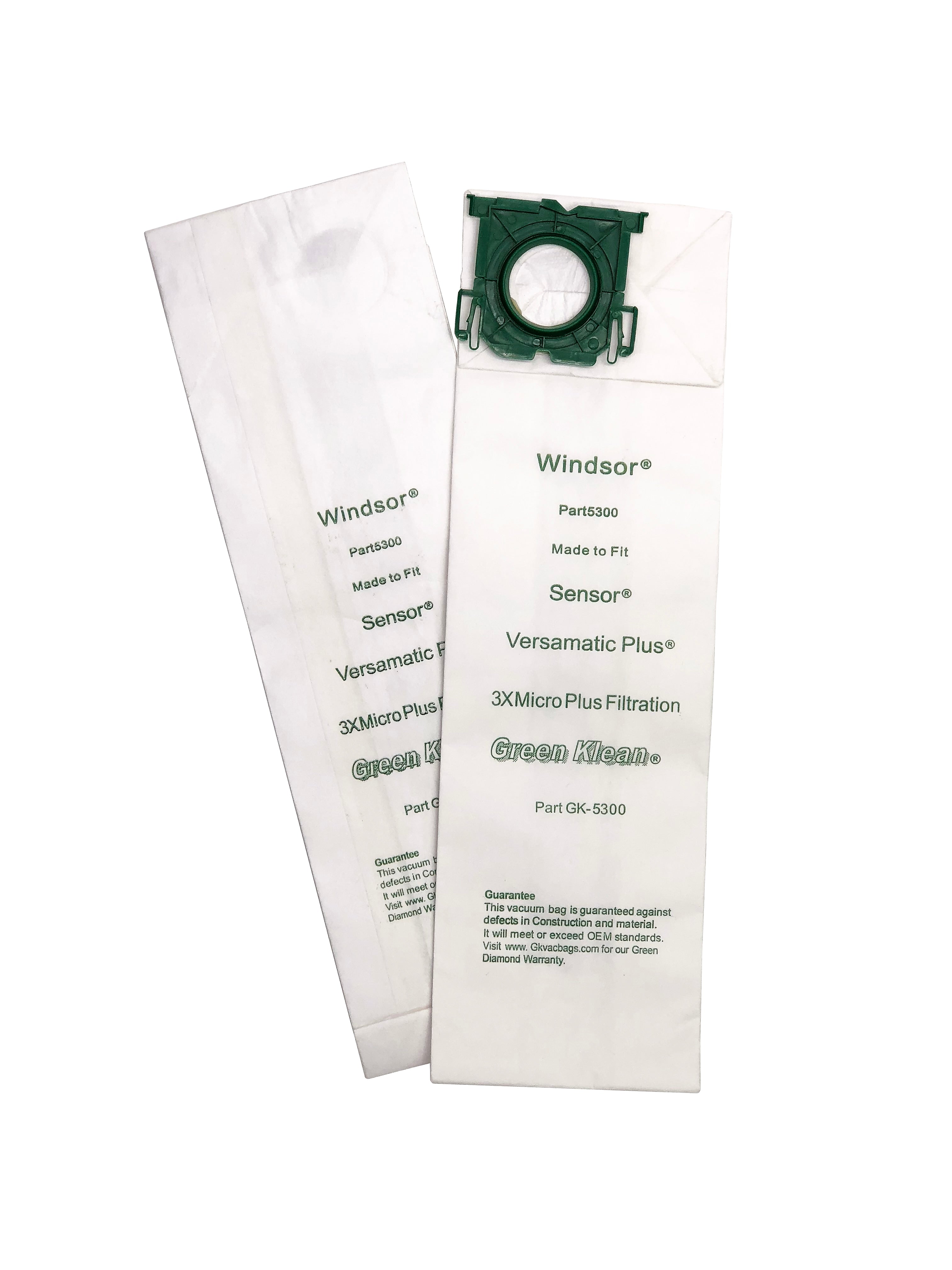 Green Klean Triple Layer Filter Bag for Windsor Sensor & Versamatic Plus Uprights, 10/Pk