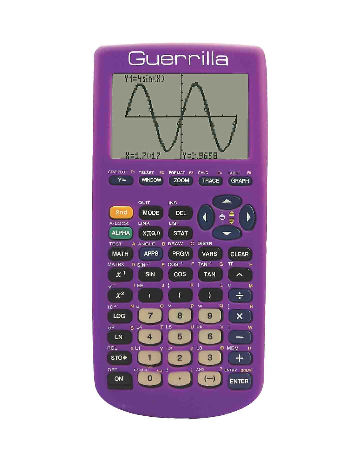Guerrilla® Silicone Case For Texas Instruments TI 83 Plus Graphing Calculator, Purple