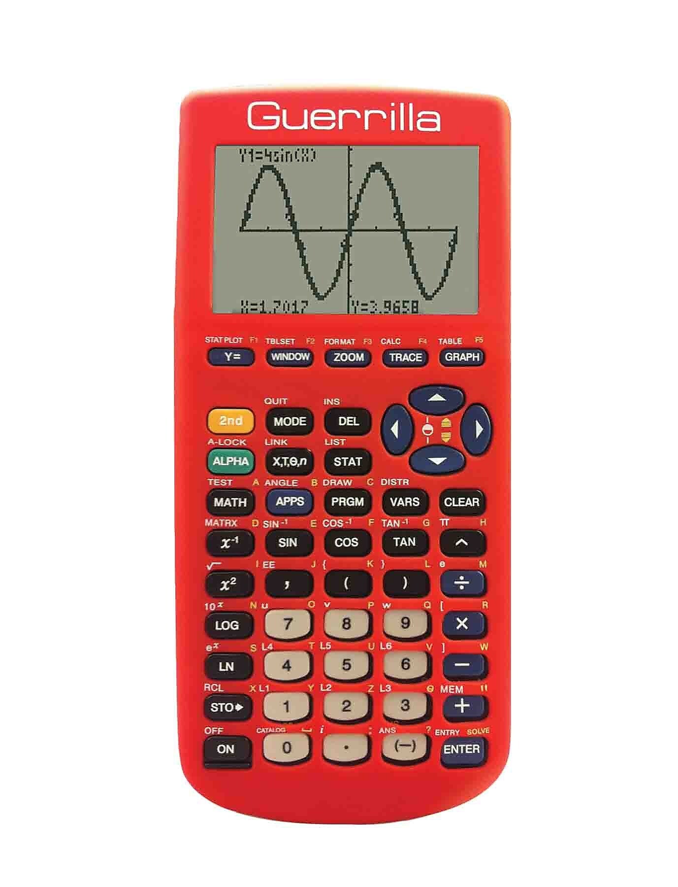 Guerrilla® Silicone Case For Texas Instruments TI 83 Plus Graphing Calculator, Red