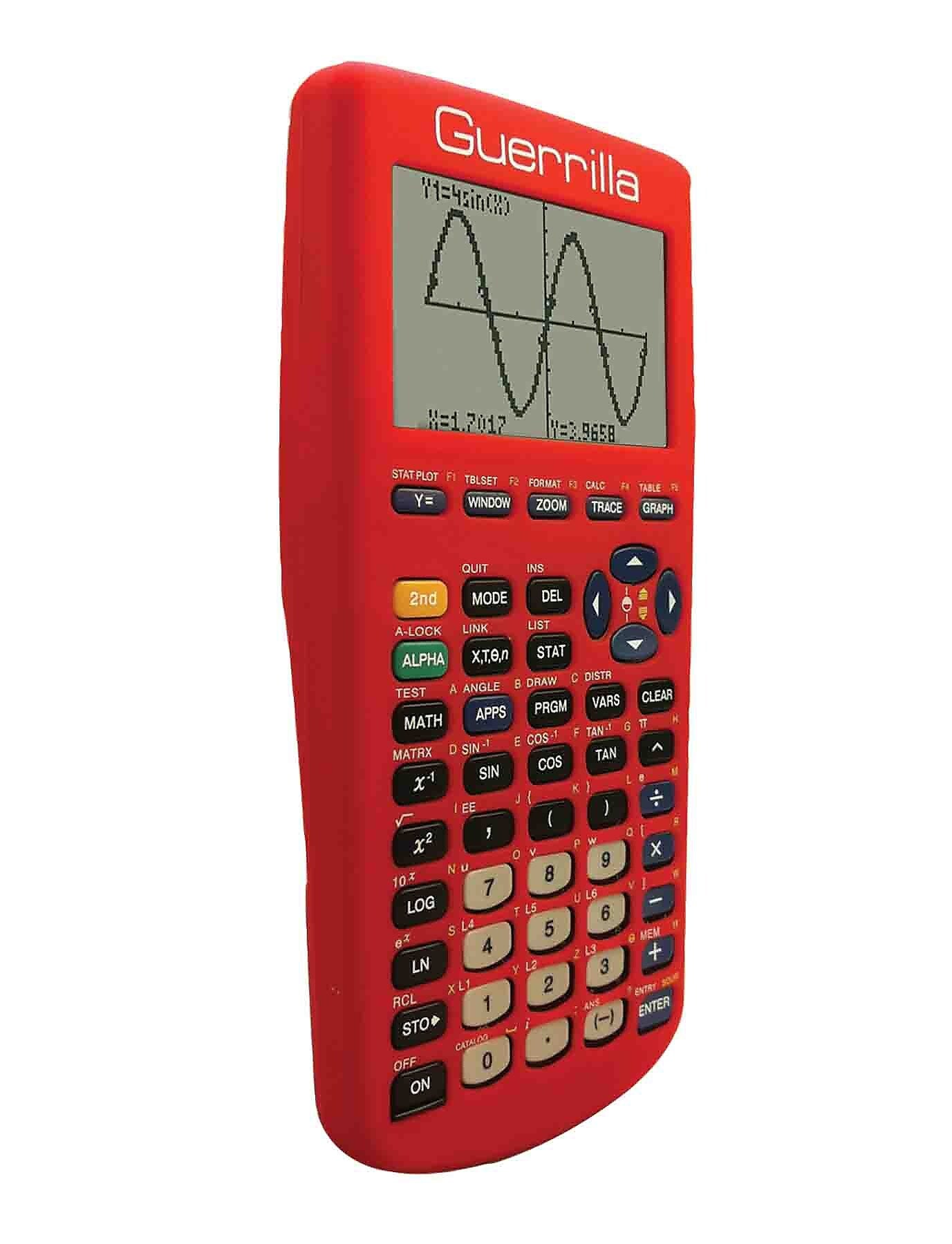 Guerrilla® Silicone Case For Texas Instruments TI 83 Plus Graphing Calculator, Red