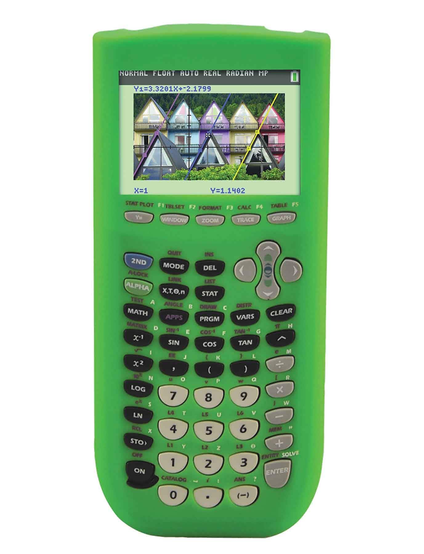 Guerrilla® Silicone Case For Texas Instruments TI 84 Plus Graphing Calculator, Green