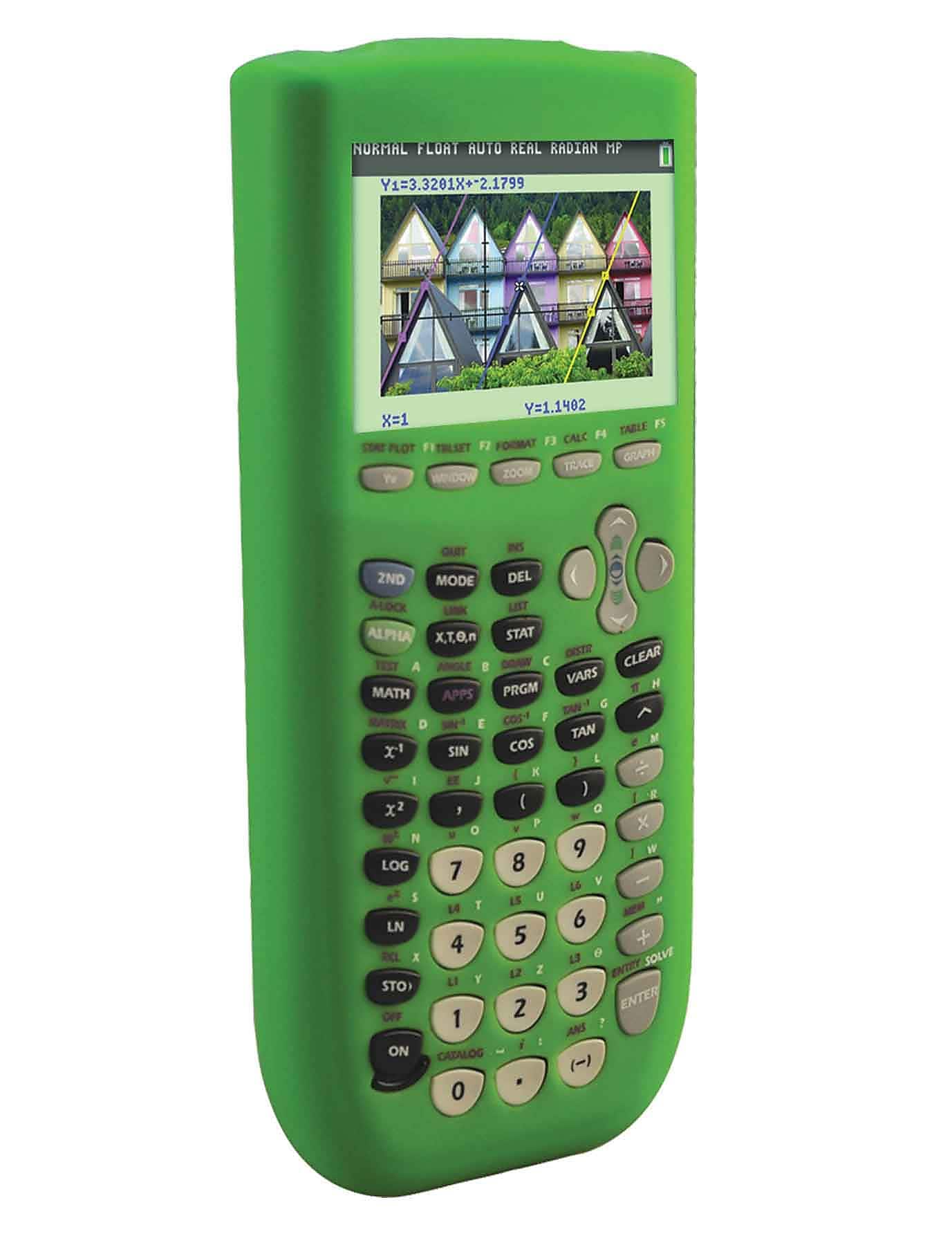 Guerrilla® Silicone Case For Texas Instruments TI 84 Plus Graphing Calculator, Green