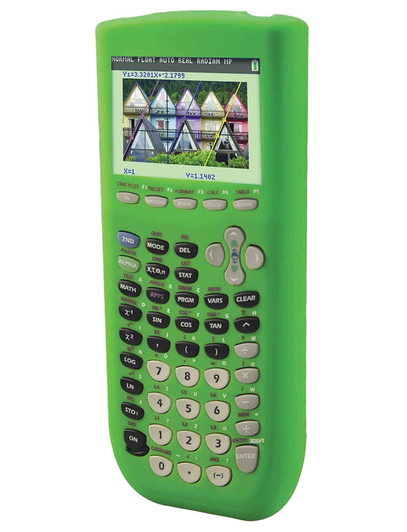 Guerrilla® Silicone Case For Texas Instruments TI 84 Plus Graphing Calculator, Green