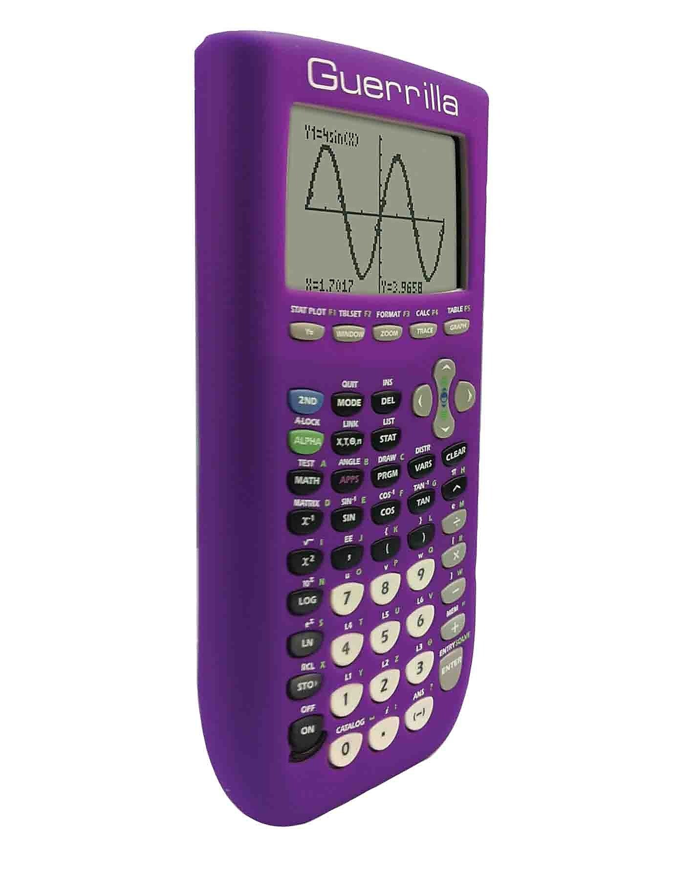 Guerrilla® Silicone Case For Texas Instruments TI 84 Plus Graphing Calculator, Purple