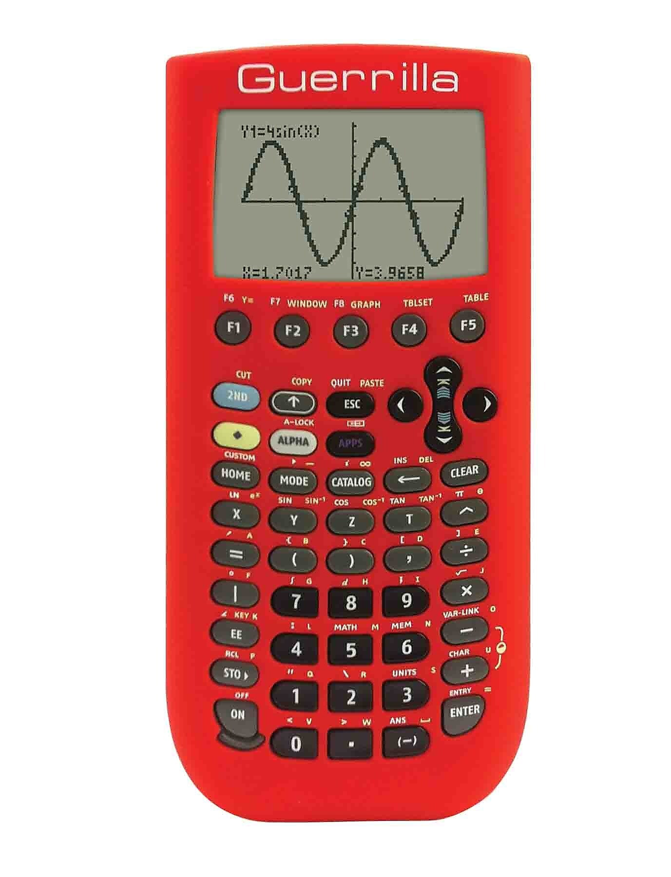 Guerrilla® Silicone Case For Texas Instruments TI 89 Titanium Graphing Calculator, Red