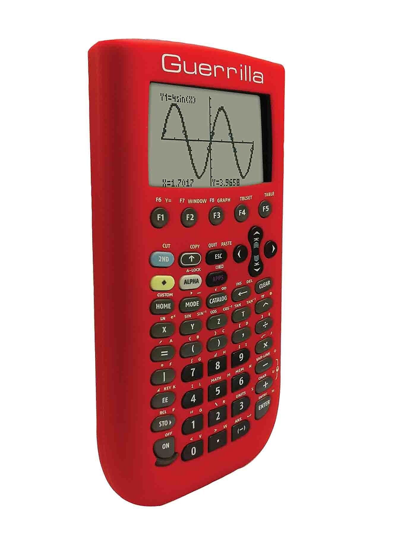 Guerrilla® Silicone Case For Texas Instruments TI 89 Titanium Graphing Calculator, Red