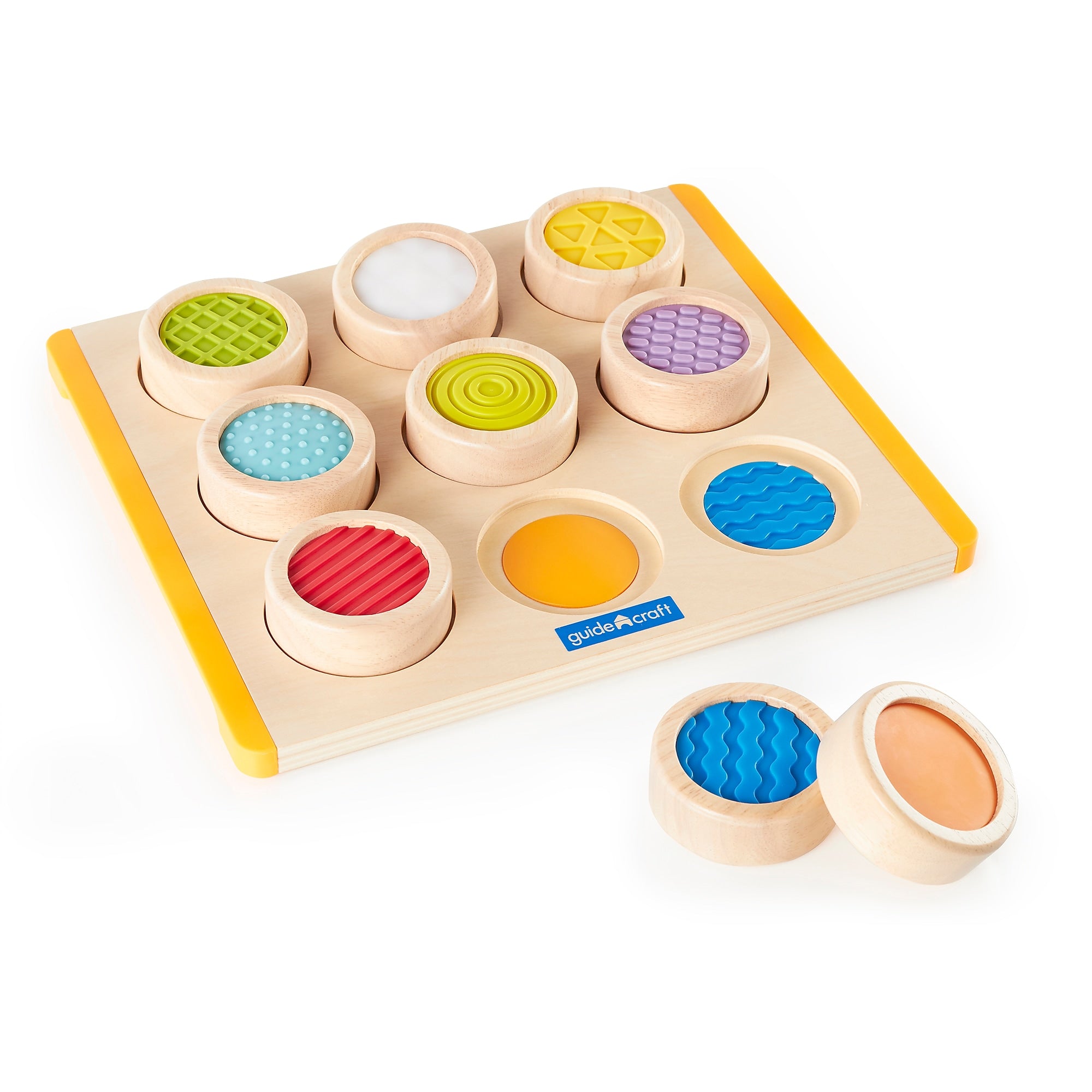 Guidecraft Colorful Tactile Search and Match, Soft Textures Sensory Memory Game for Toddlers