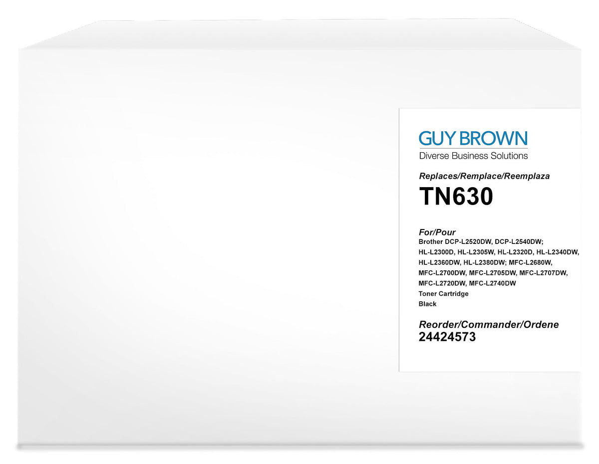 Guy Brown Remanufactured Black Standard Yield Toner Cartridge Replacement for Brother TN630