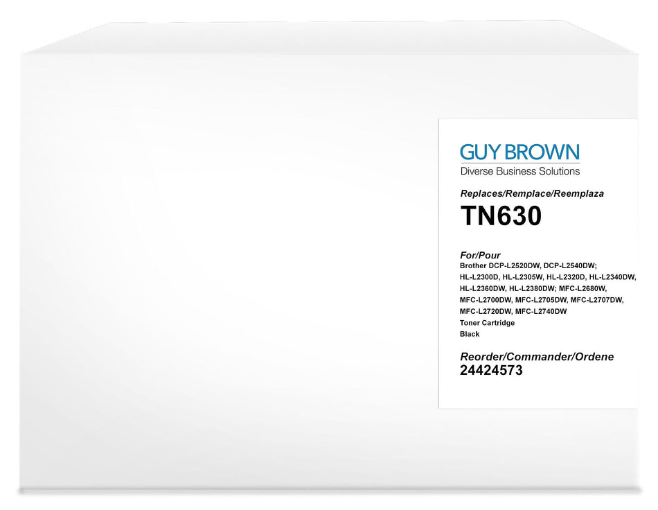 Guy Brown Remanufactured Black Standard Yield Toner Cartridge Replacement for Brother TN630