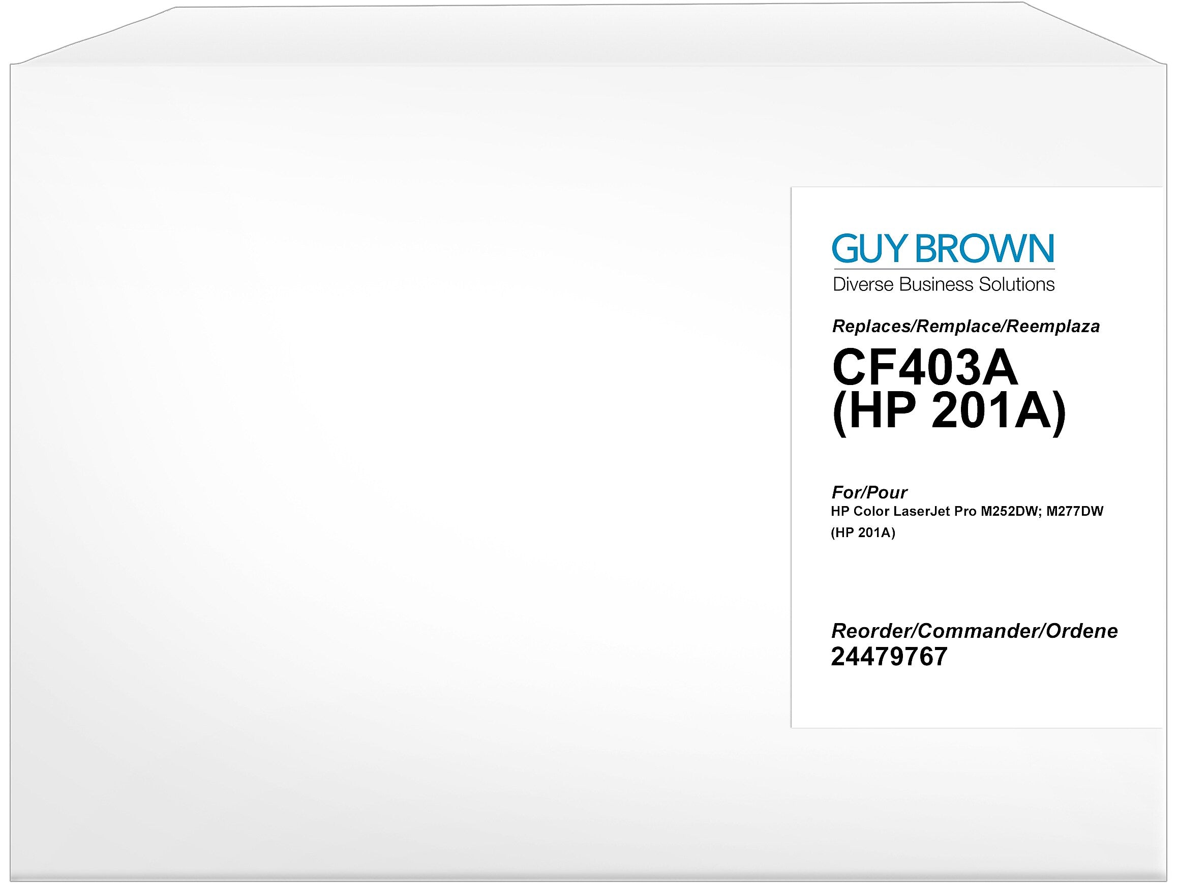 Guy Brown Remanufactured Magenta Standard Yield Toner Cartridge Replacement for HP 201A