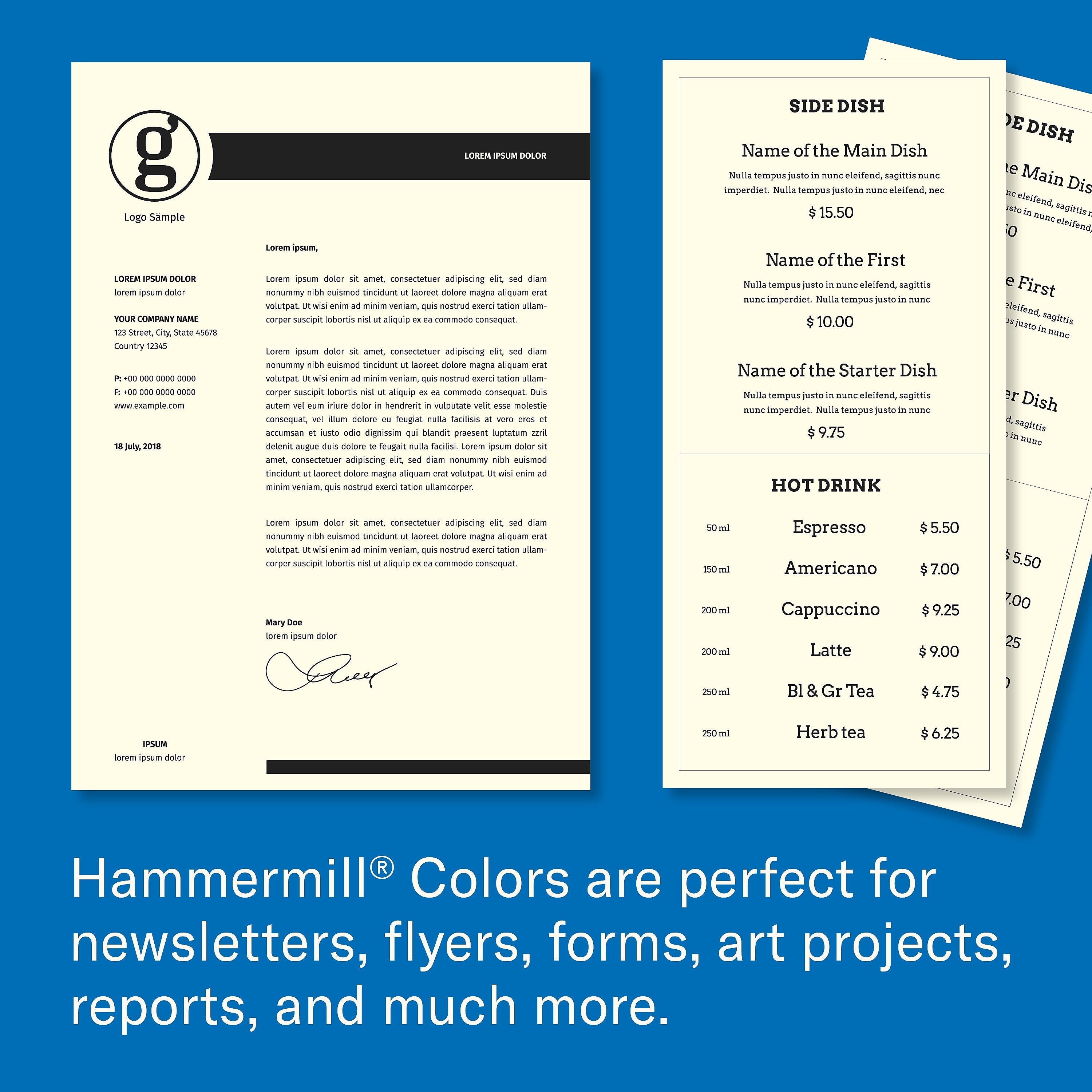 Hammermill Recycled Fore MP Colors Multipurpose Paper, 20 lbs., 8.5